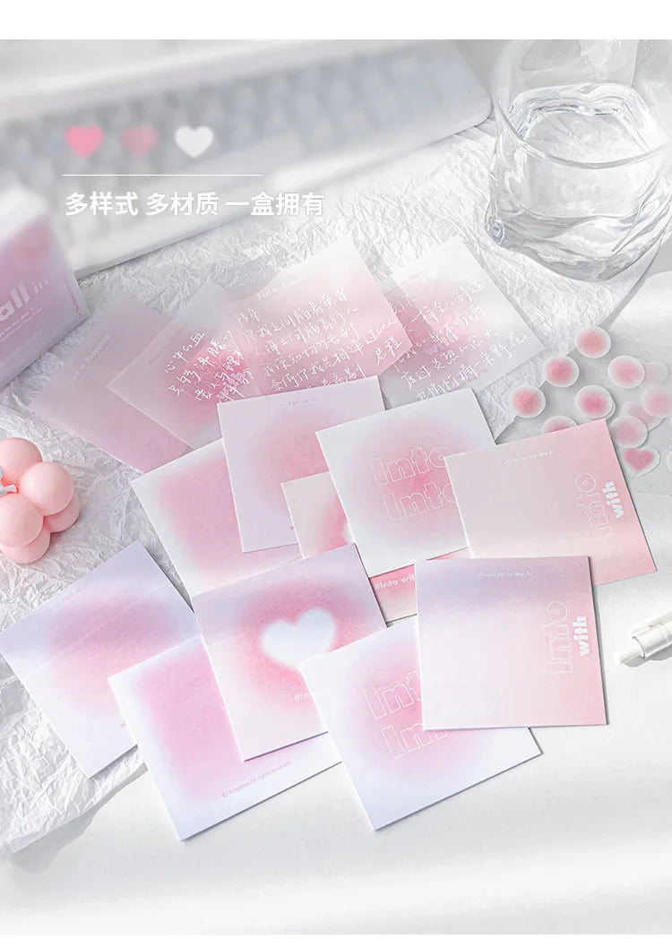 Heart Gradient Sticky Notes (112 Sheets) (Pink)