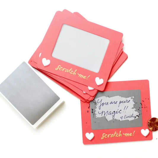 Etch A Sketch Themed Scratch-off Cards